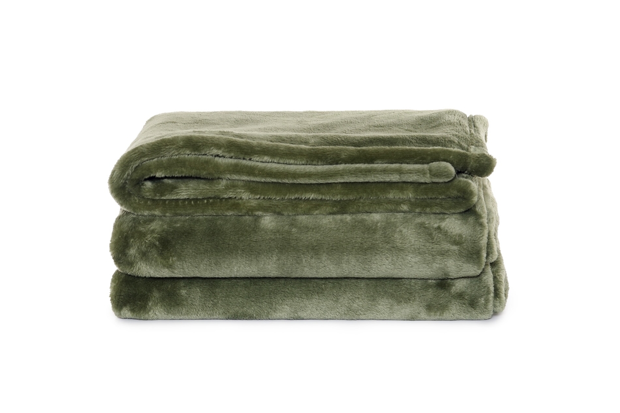 FC Deep Fleece Throw Deep Green