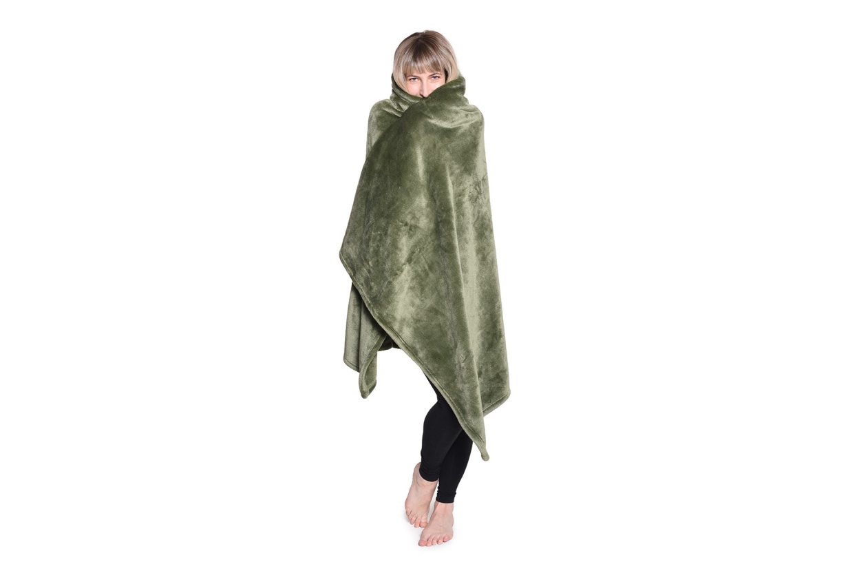 FC Deep Fleece Throw Deep Olive