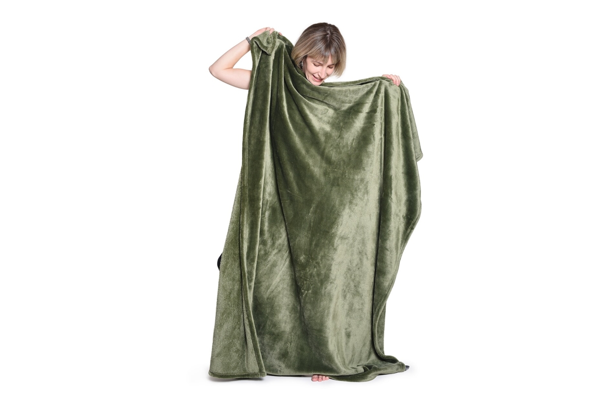 FC Deep Fleece Throw Deep Olive