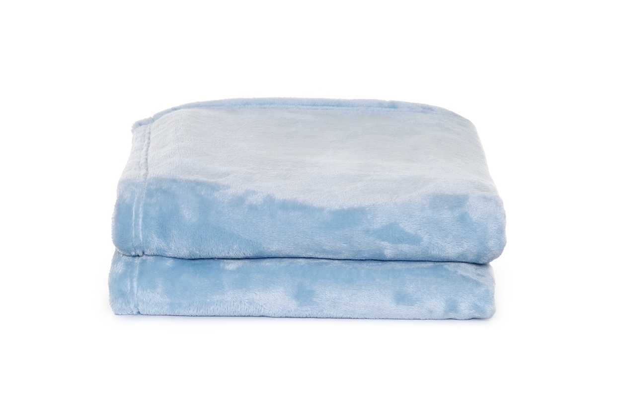 FC Deep Fleece Throw Soft Blue