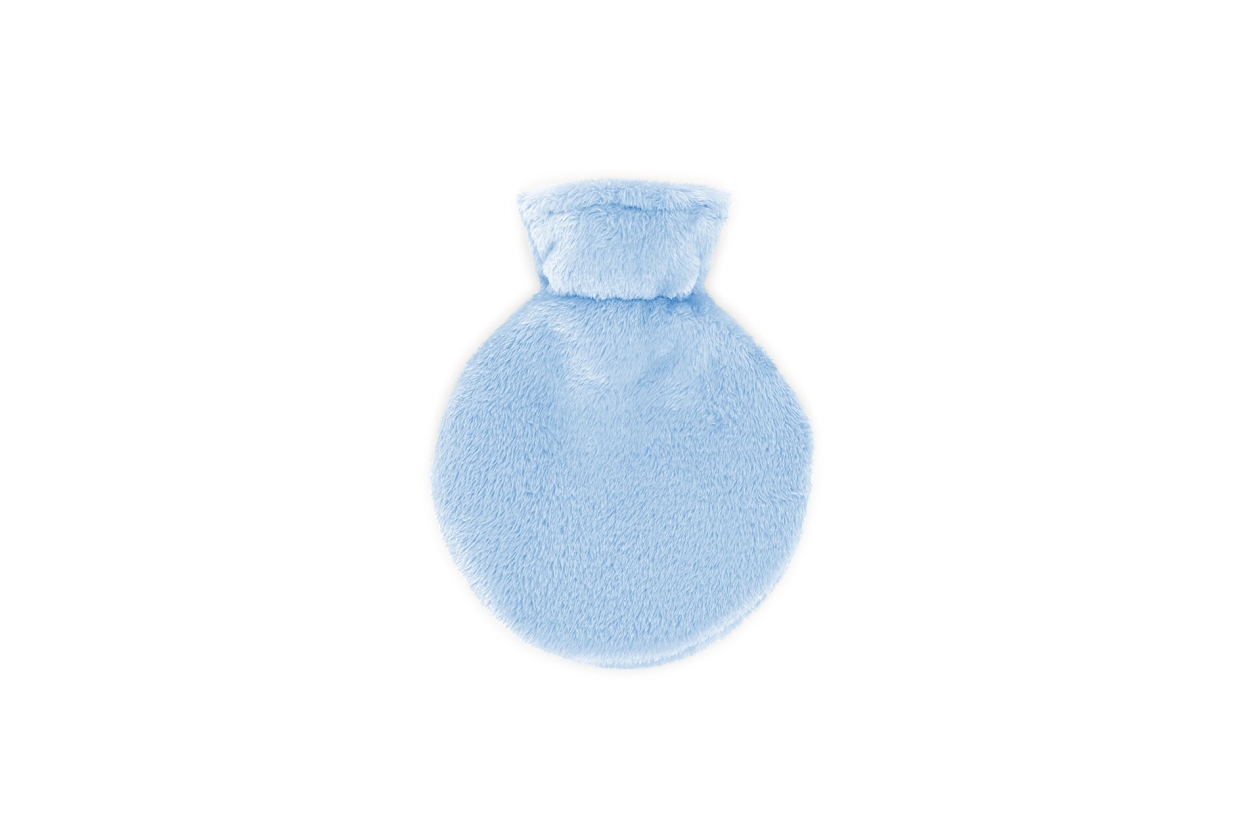 FC Round Hot Water Bottle Soft Blue