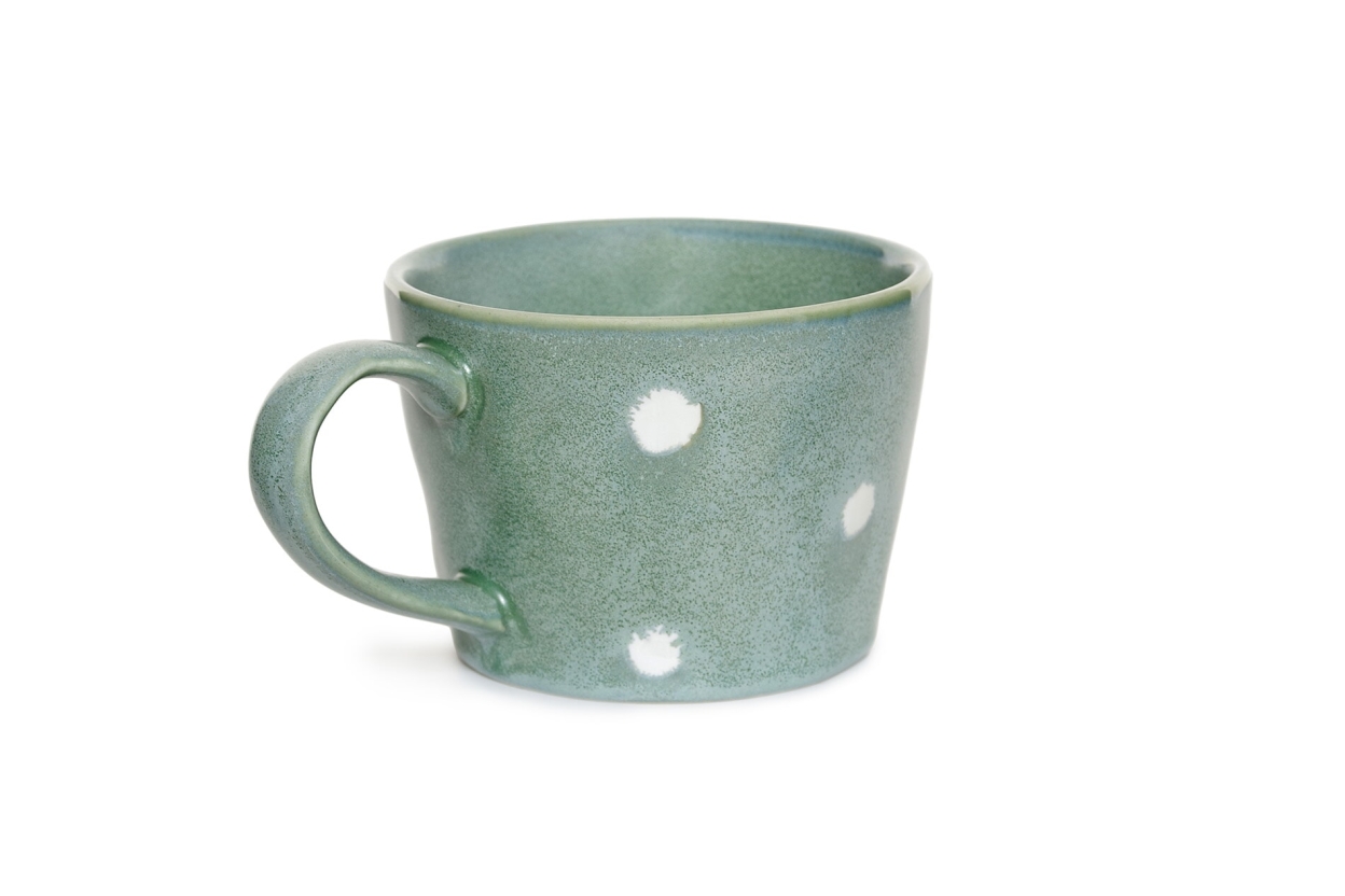 FC Reactive Glaze Tea Cup Green