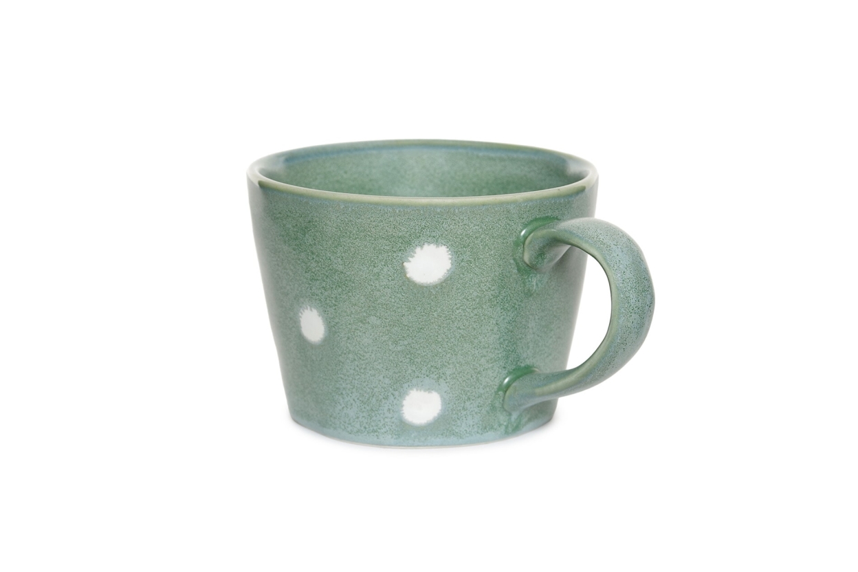 FC Reactive Glaze Tea Cup Green