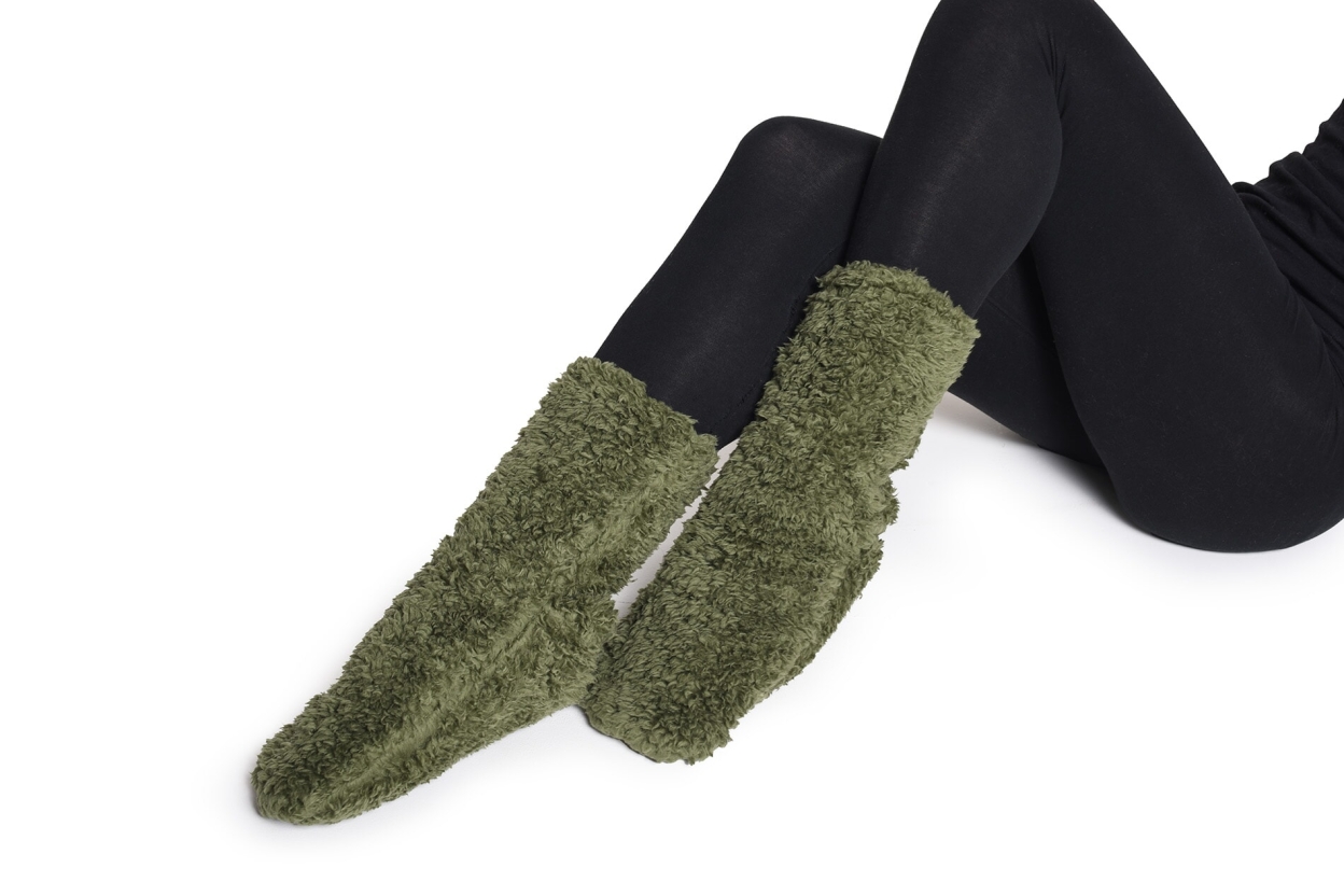 FC Sheepskin Bed Socks Deep Olive