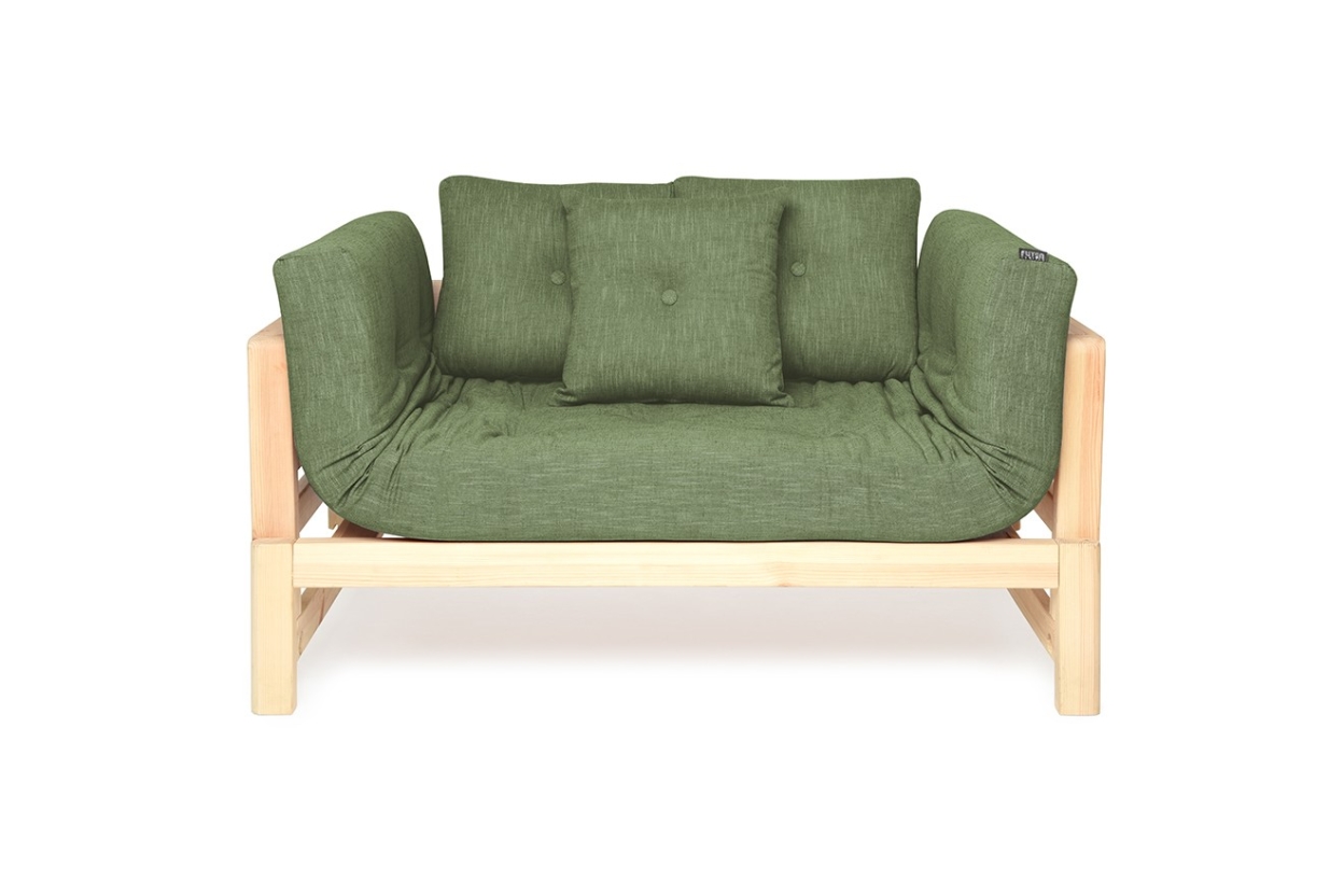 Futon Company Pine Snug Coast Weave Sea Foam Green