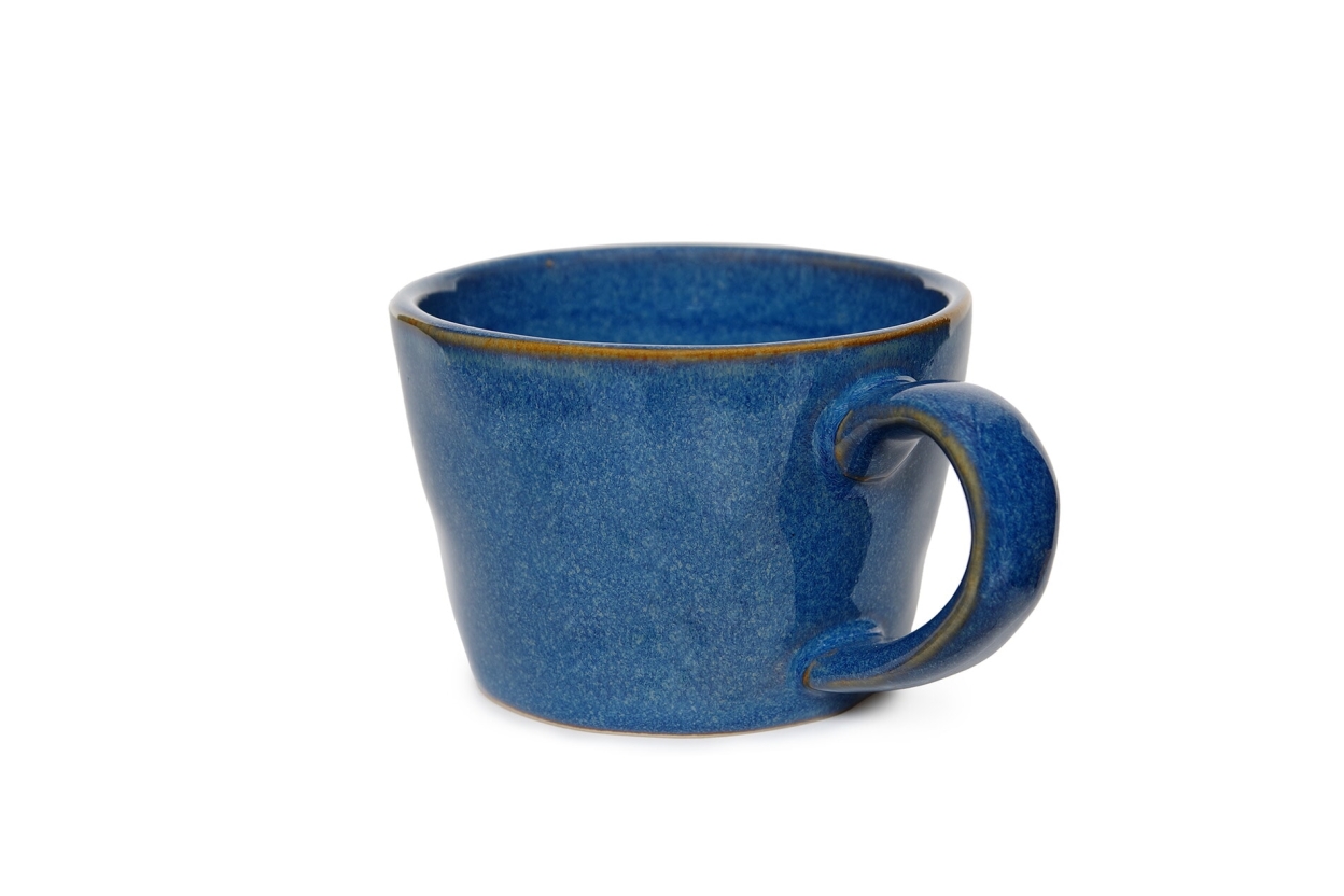 FC Reactive Glaze Tea Cup Blue