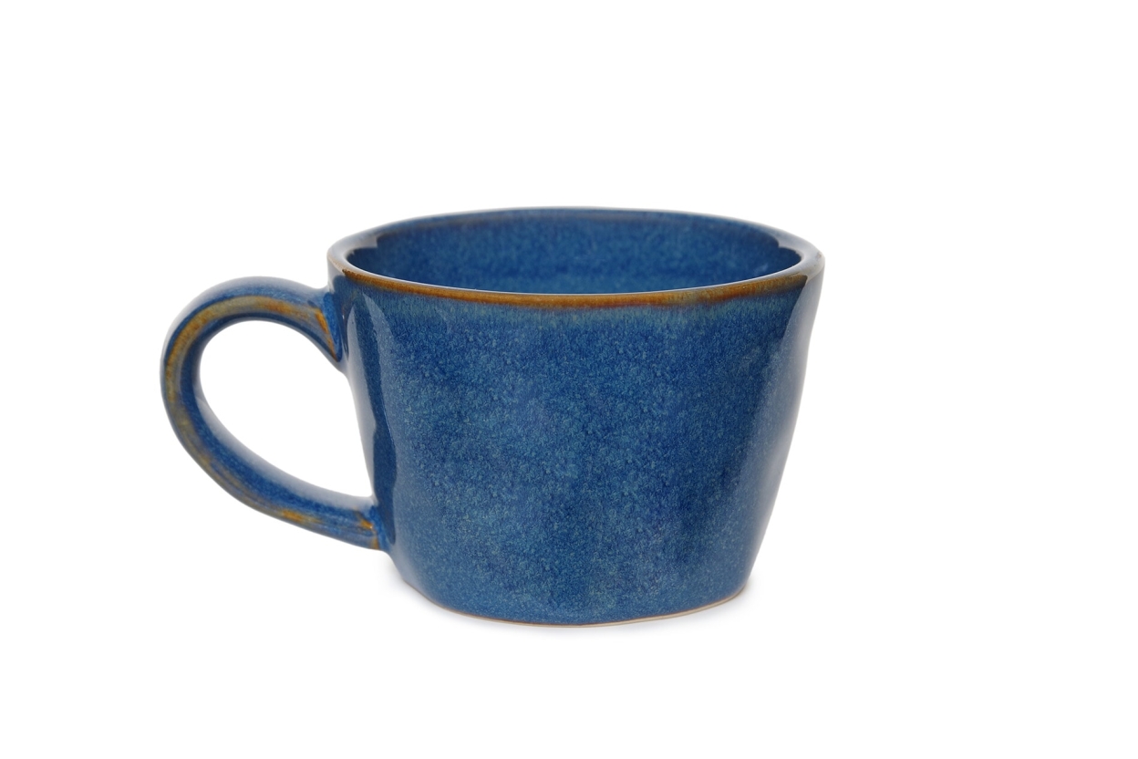 FC Reactive Glaze Tea Cup Blue