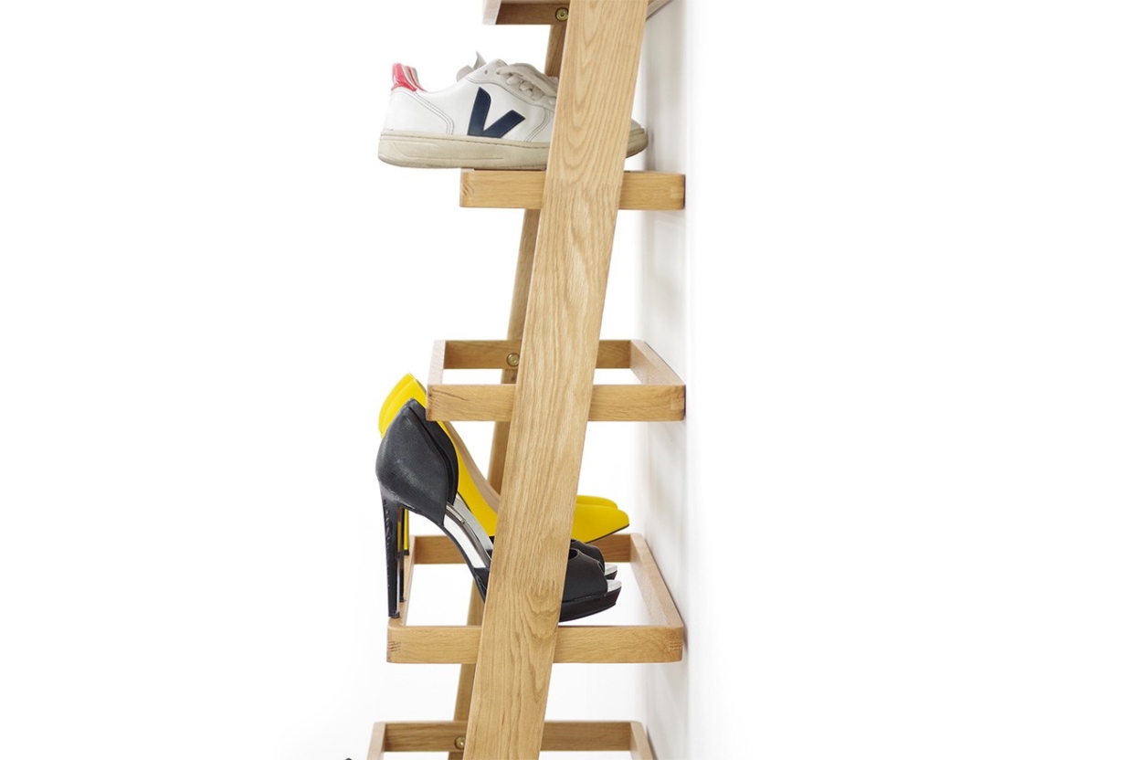 Leaning Ladder Shoe Rack