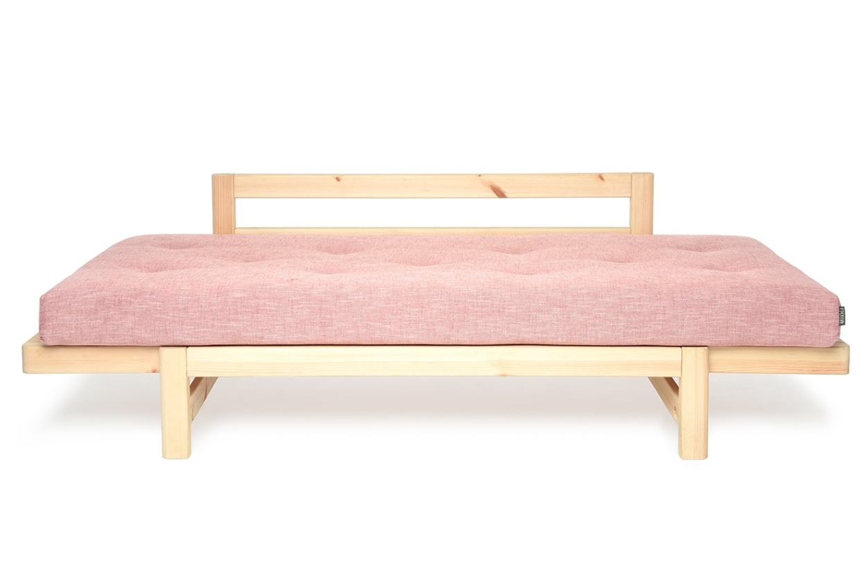 Futon Company Pine Snuggler Coast Weave Sandstone Pink