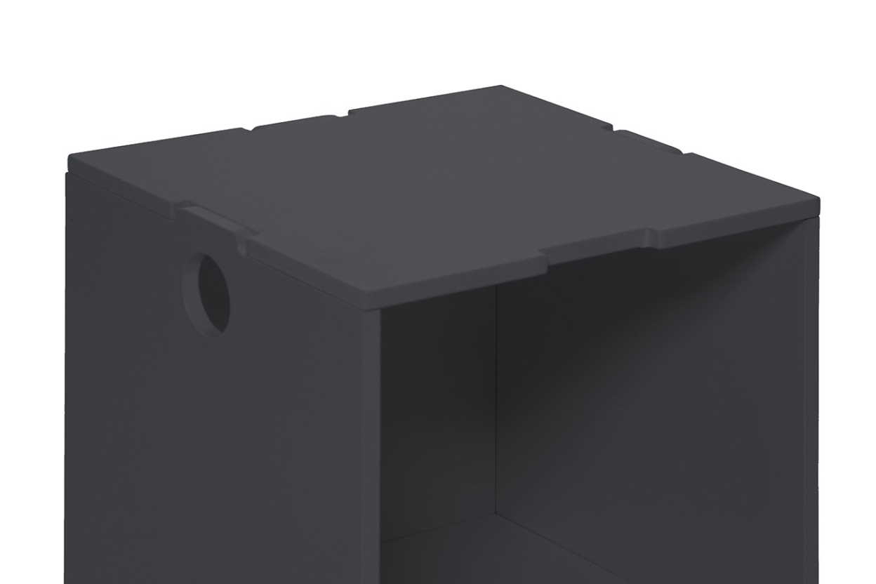 MDF Cm Stacking Cube Dark Charcoal Nna Vn