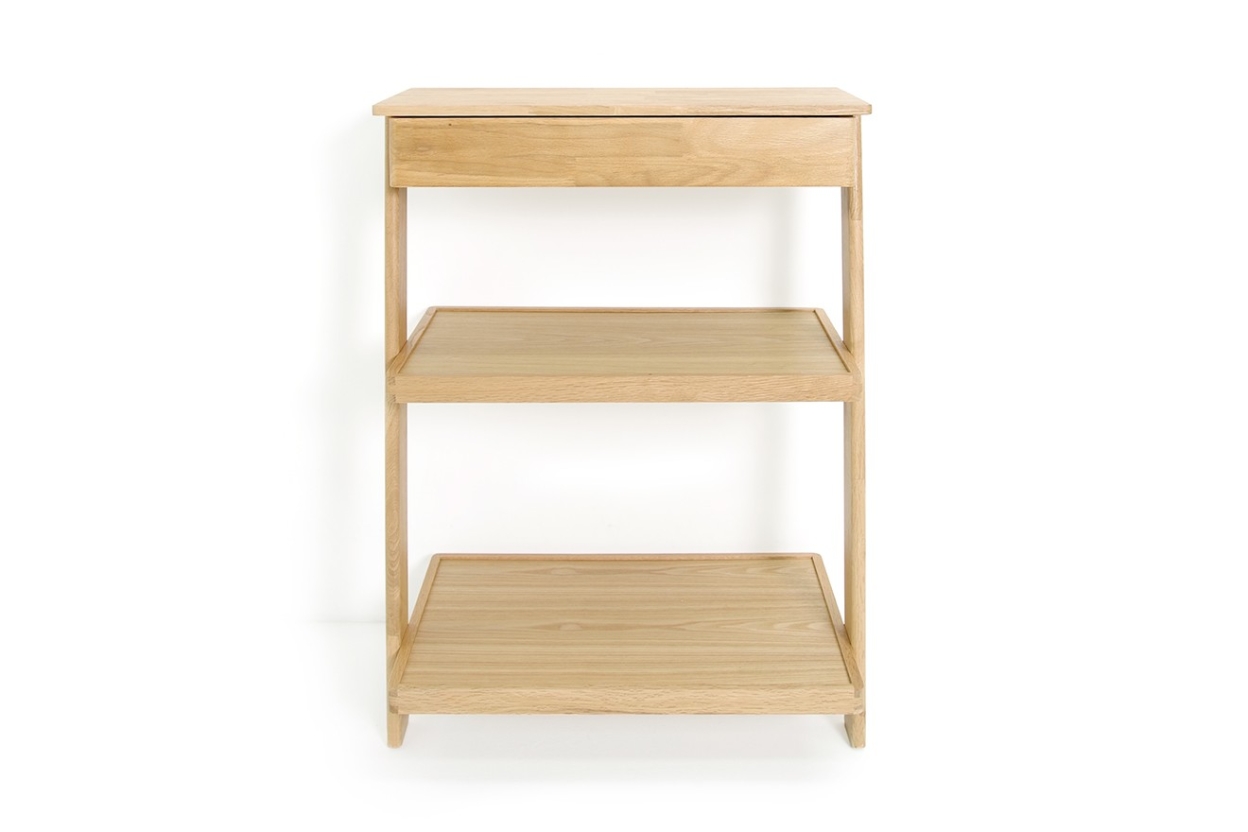 Laya Leaning Shelves With Drawer