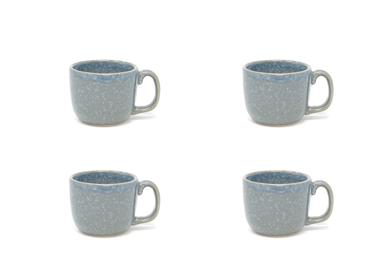 Reactive Glaze Espresso Cup Nordic Blue Set Of