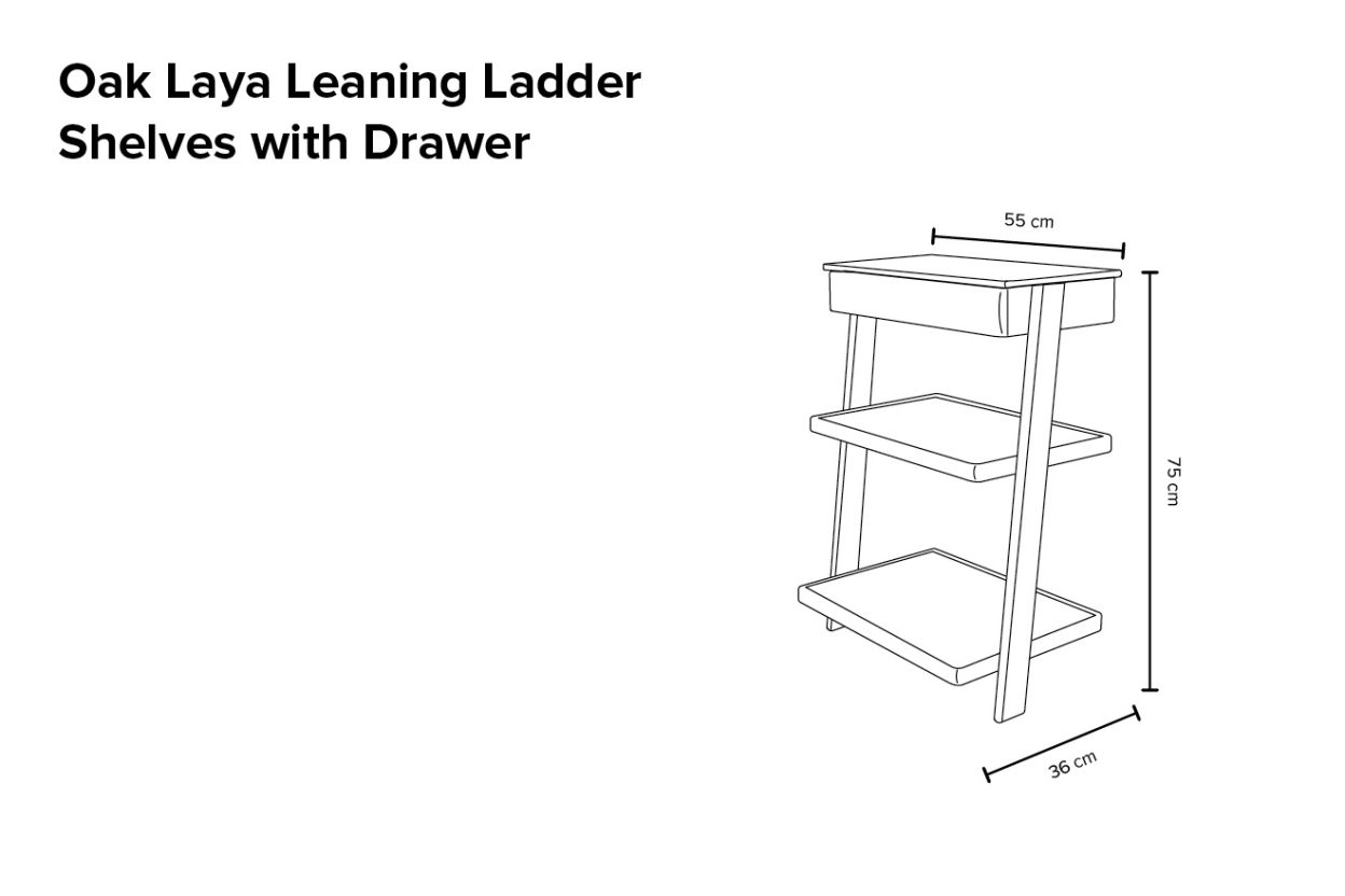 Laya Ladder Shelves Drawers