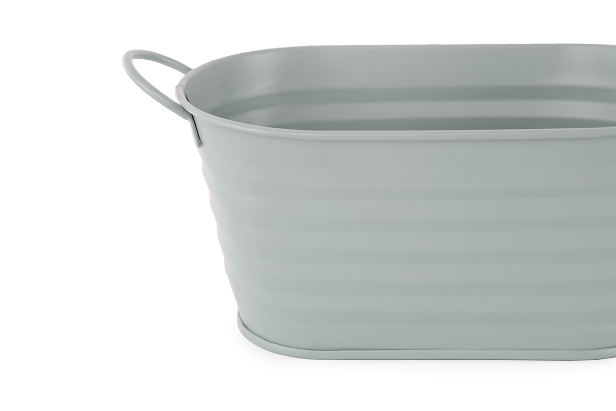 FC Metal Ridges Small Oval Tub Fjord Blue