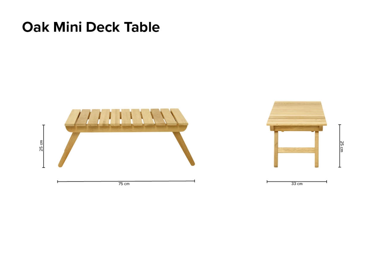Oak Mini Deck Table