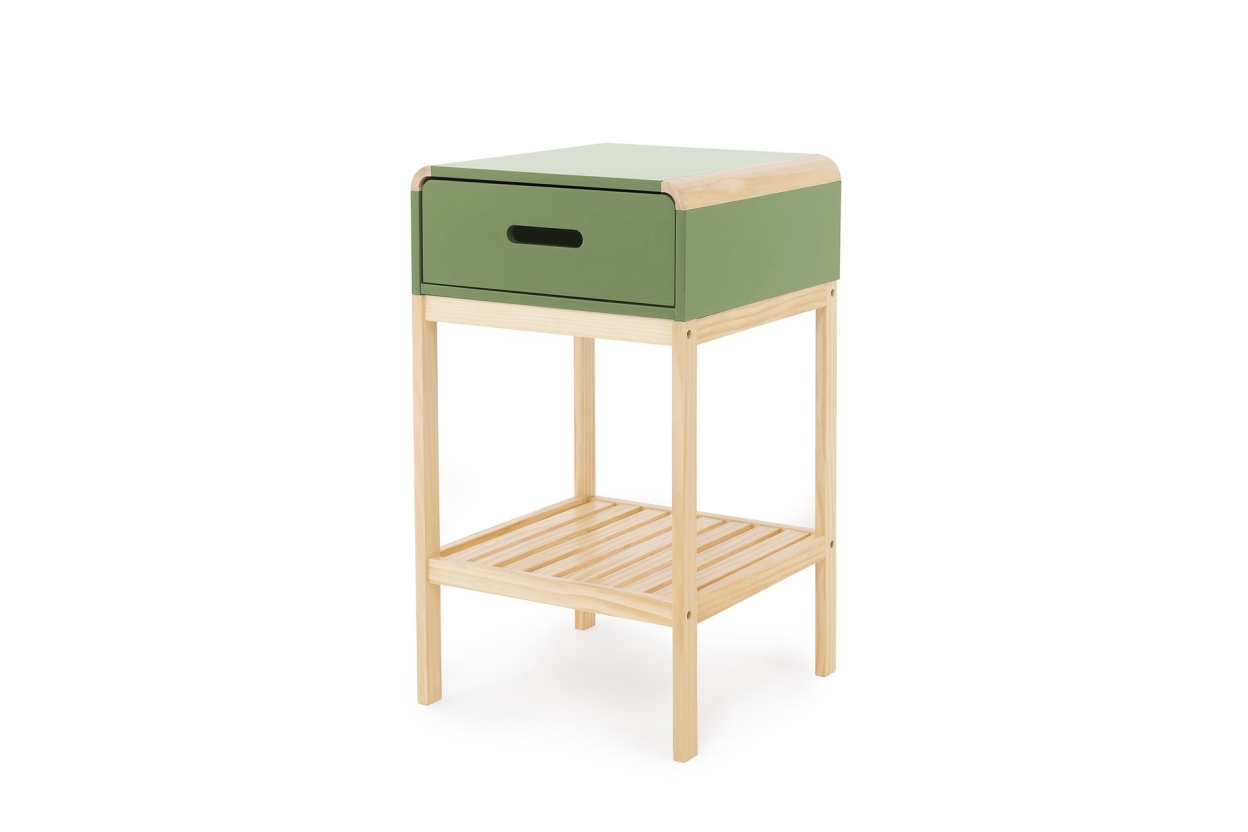 FC Hale Bedside Cabinet Green