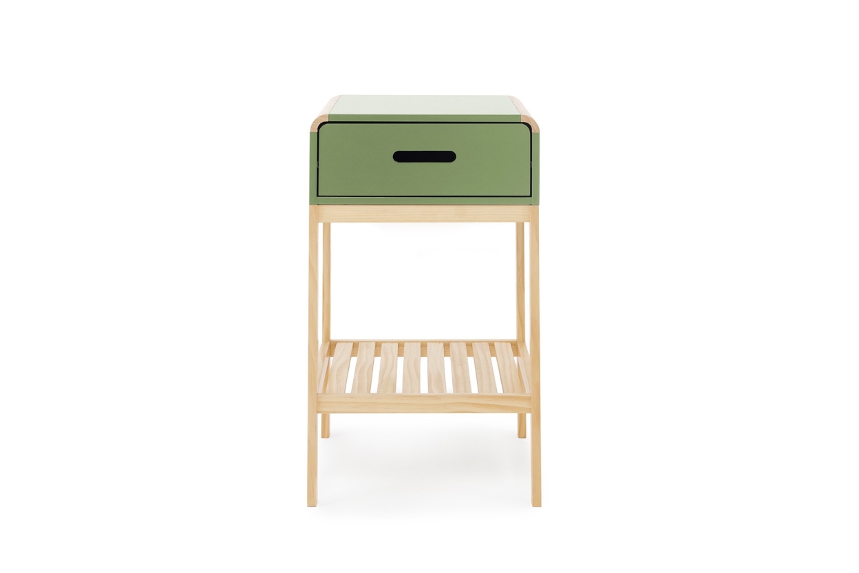 FC Hale Bedside Cabinet Green