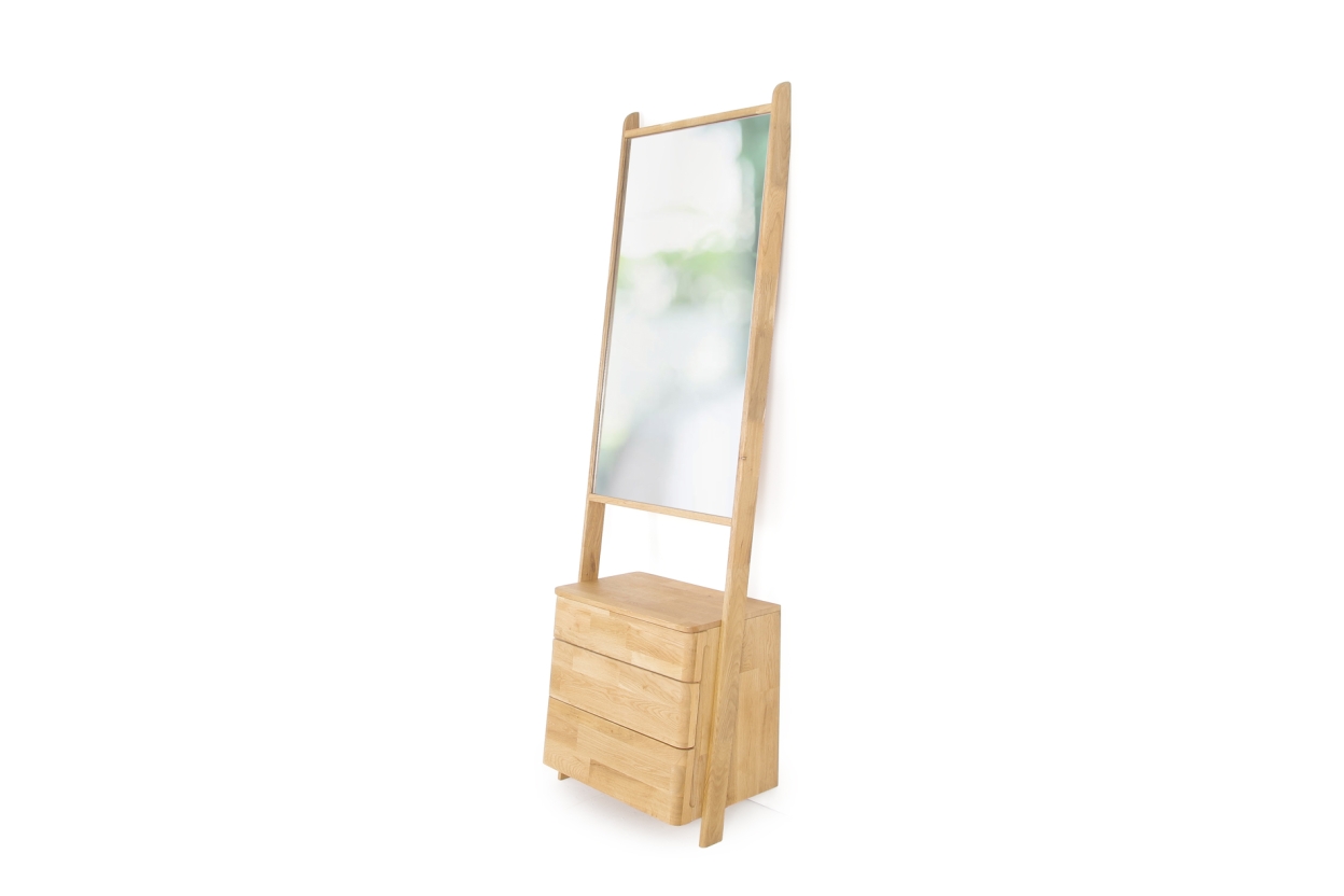 FC Rounded Leaning Mirror Drawers V