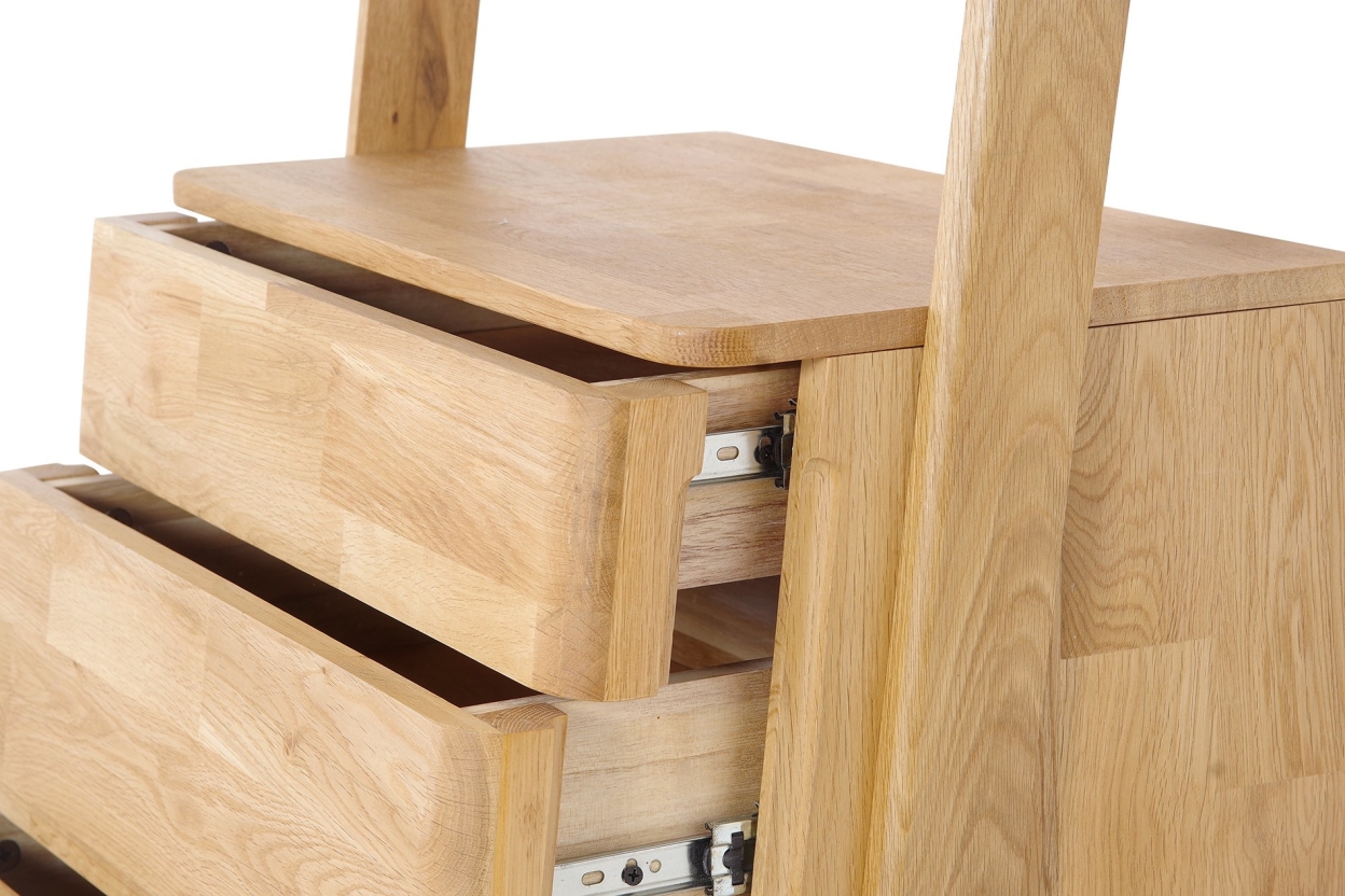 FC Rounded Leaning Mirror Drawers