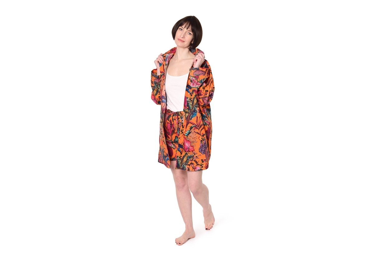 FC Tropical Long Sleep Shirt Mandarin