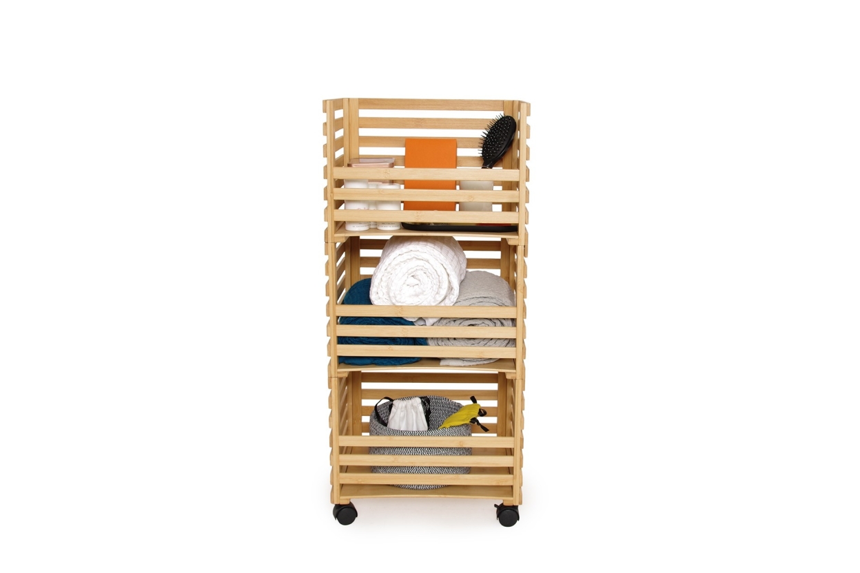 FC Hugo Stacking Bamboo Rolling Storage
