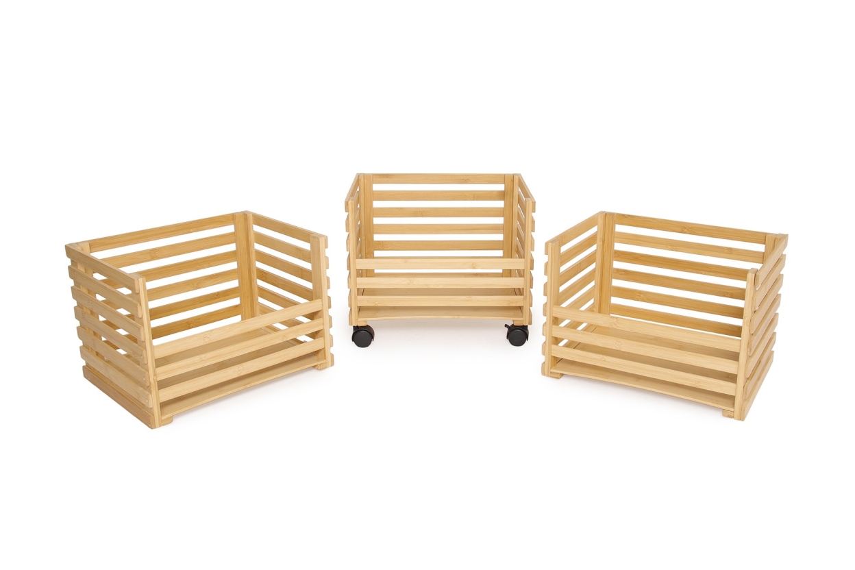 FC Hugo Stacking Bamboo Rolling Storage