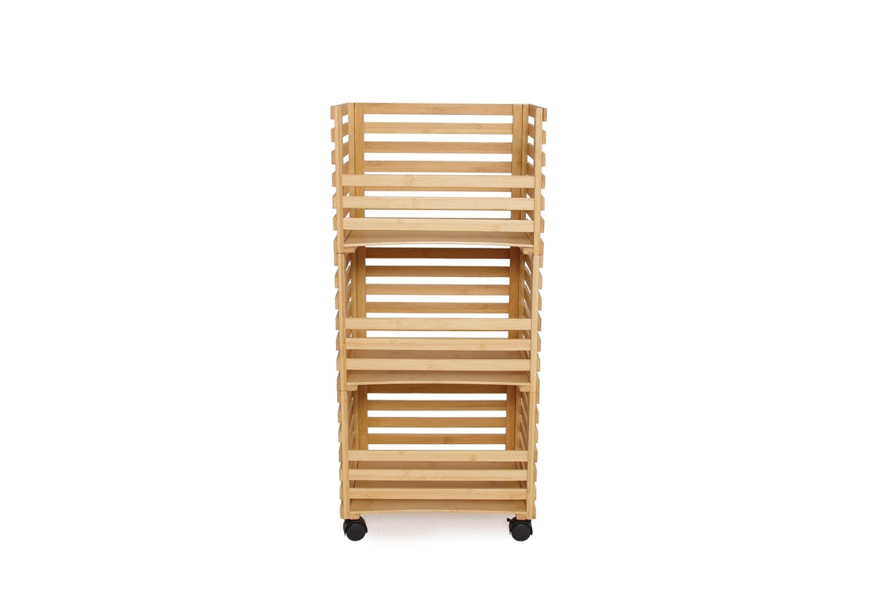 FC Hugo Stacking Bamboo Rolling Storage
