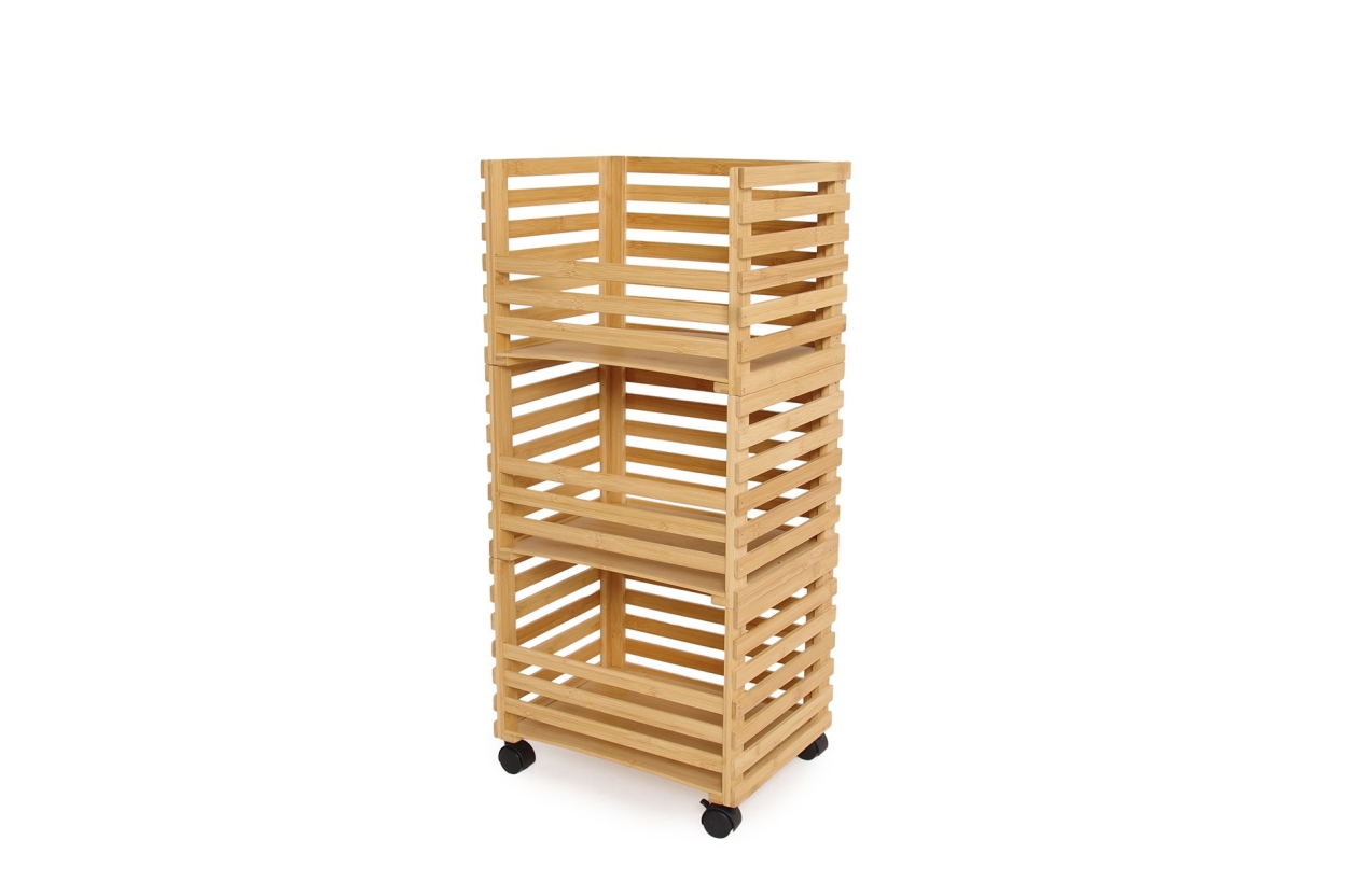 FC Hugo Stacking Bamboo Rolling Storage