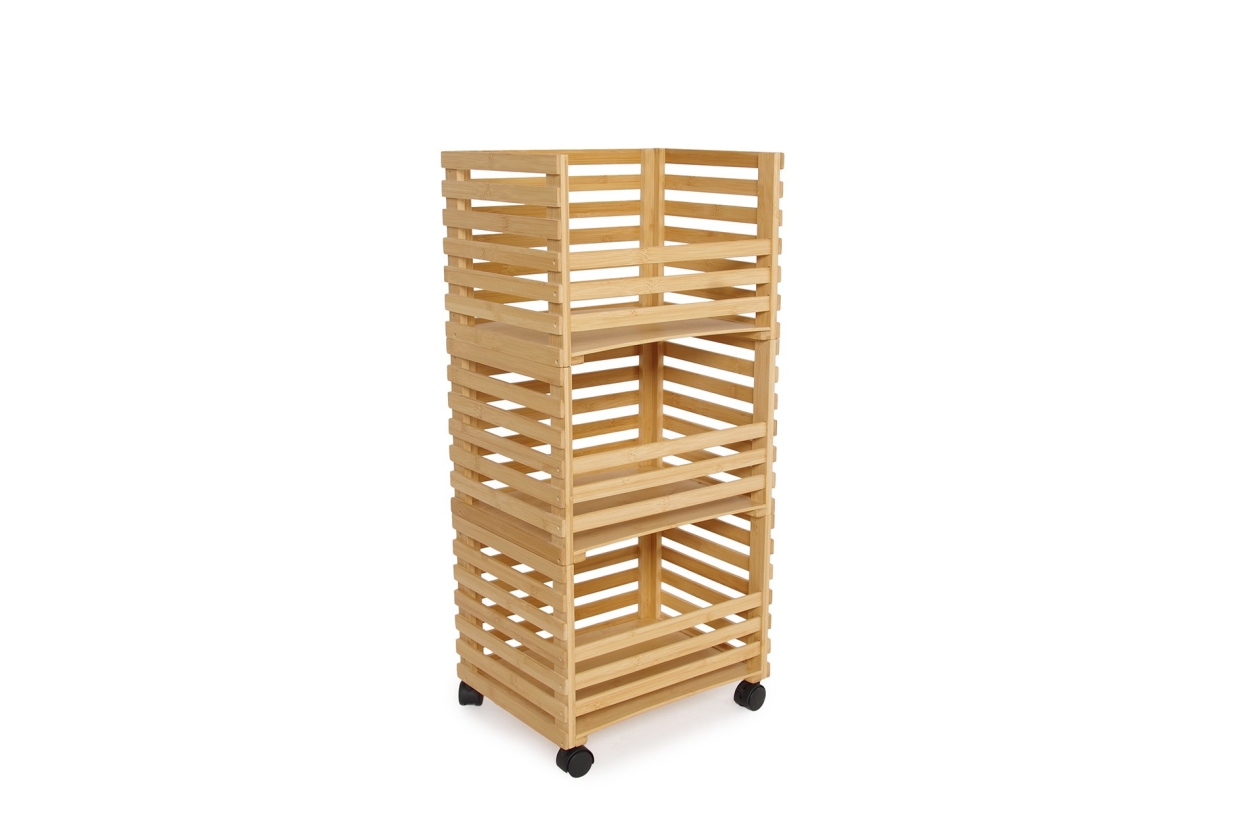 FC Hugo Stacking Bamboo Rolling Storage