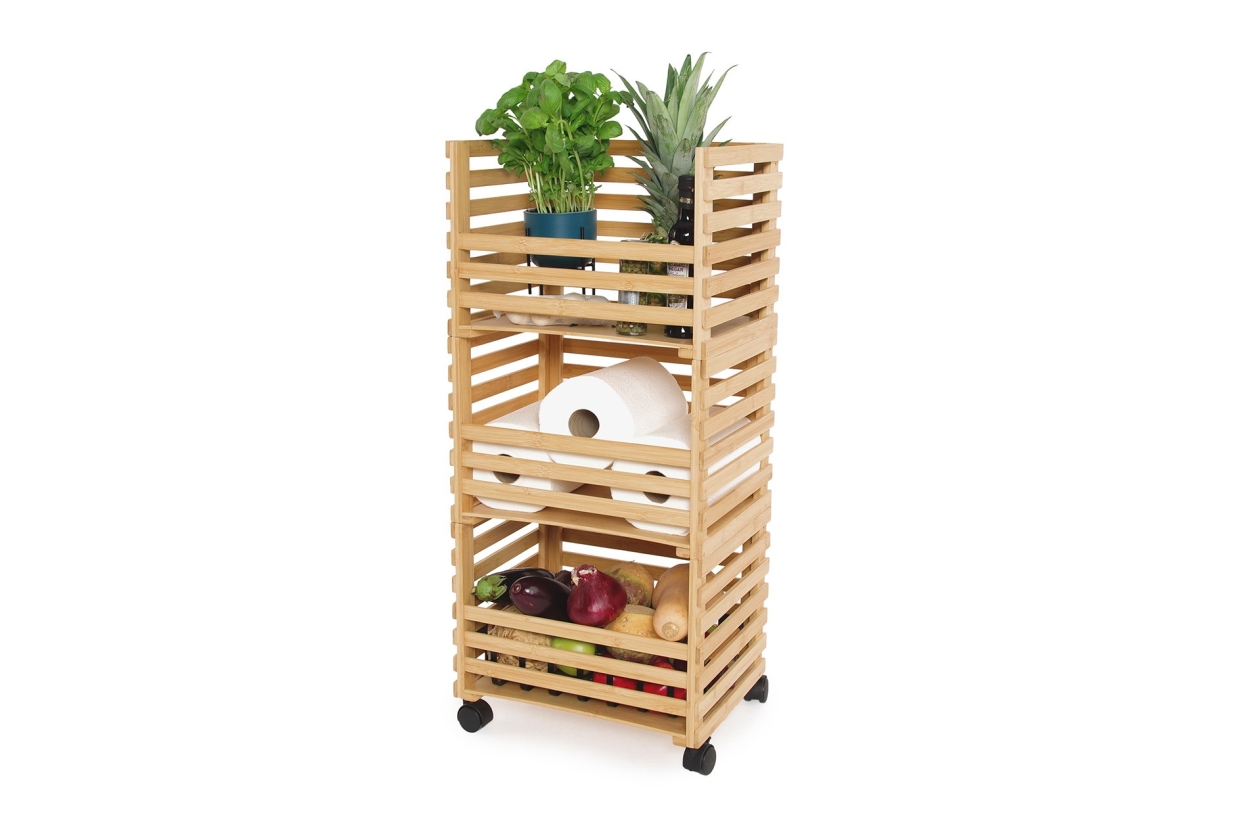 FC Hugo Stacking Bamboo Rolling Storage