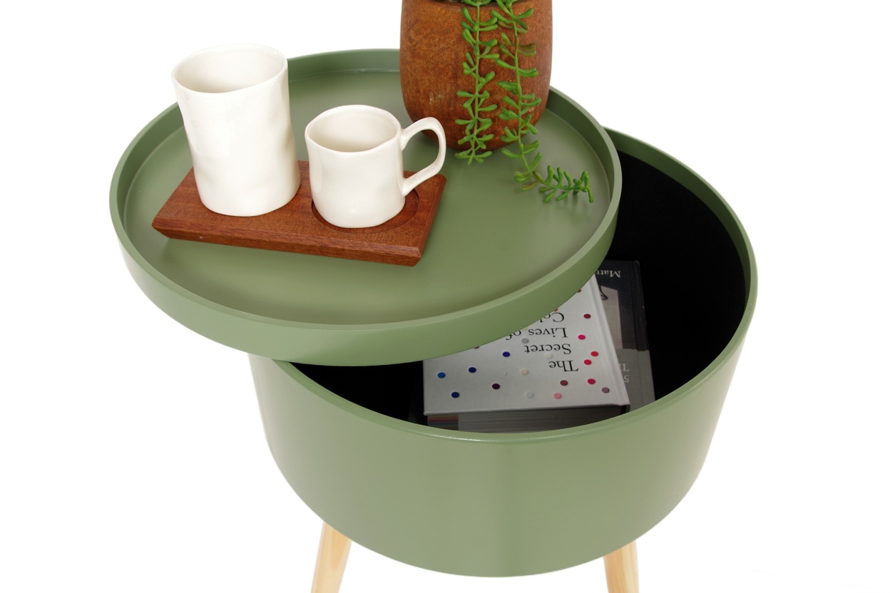FC Tall Cache Table Olive Green