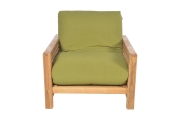 Horizon - Single Seater Oak Sofa Bed - Front view