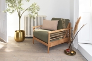 Pagoda - Single Seater Oak Sofa Bed - Lifestyle