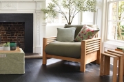 Horizon - Single Seater Oak Sofa Bed - Lifestyle