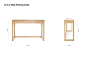 Linear Oak Writing Desk