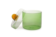 FC Poppett Wide Glass Pot Olive Green