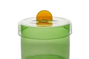 FC Poppett Wide Glass Pot Olive Green