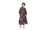 Tropical Cotton Robe (Dark Teal)