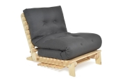 Titch - Single Seater Solid Pine Sofa Bed - Dark Grey
