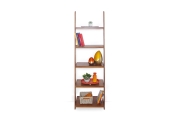 Dark Oak Leaning Ladder Shelves