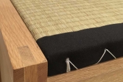 Oak Hall Bench With Tatami Mat Close Up