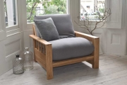 Vienna - Single Seater Solid Oak Sofa Bed - Living Room