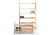 FC Walnut Stacking Shoe Rack Tall