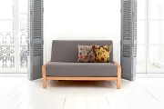 Quad - 2 Seater Birch Double Sofa Bed - Front view