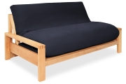 Quad - 2 Seater Birch Double Sofa Bed - Handloom Navy Blue