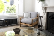 Haiku - Single Seater Solid Oak Sofa Bed - Lifestyle