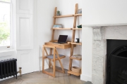 FC Oak Ladder Desk With Narrow Shelves Ciclo Chair LS LF Zoom