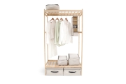 Birch Drape Wardrobe Wide