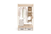 Birch Drape Wardrobe Wide