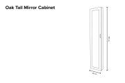 Oak Tall Mirror Cabinet